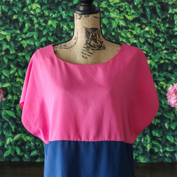 Daniel Cremieux Pink Blue Short Sleeve Top Size Medium - Picture 5 of 9
